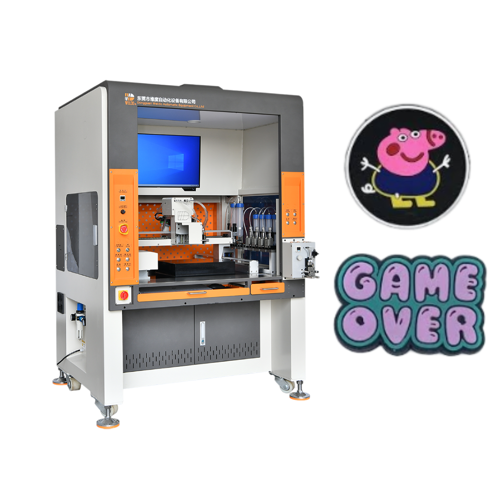 soft pvc rubber patch filling machine for wristband customization